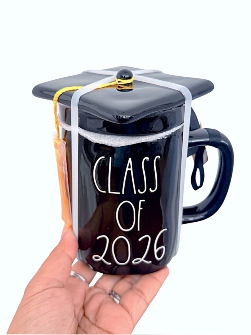 Rae Dunn Class of 2026 Black Graduation Mug with Tassel Lid - Graduation Gift
